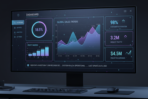 Our custom dashboard development services provide businesses with intuitive, user-friendly interfaces that bring their data to life, enabling them to make more informed decisions and uncover insights that drive growth and success